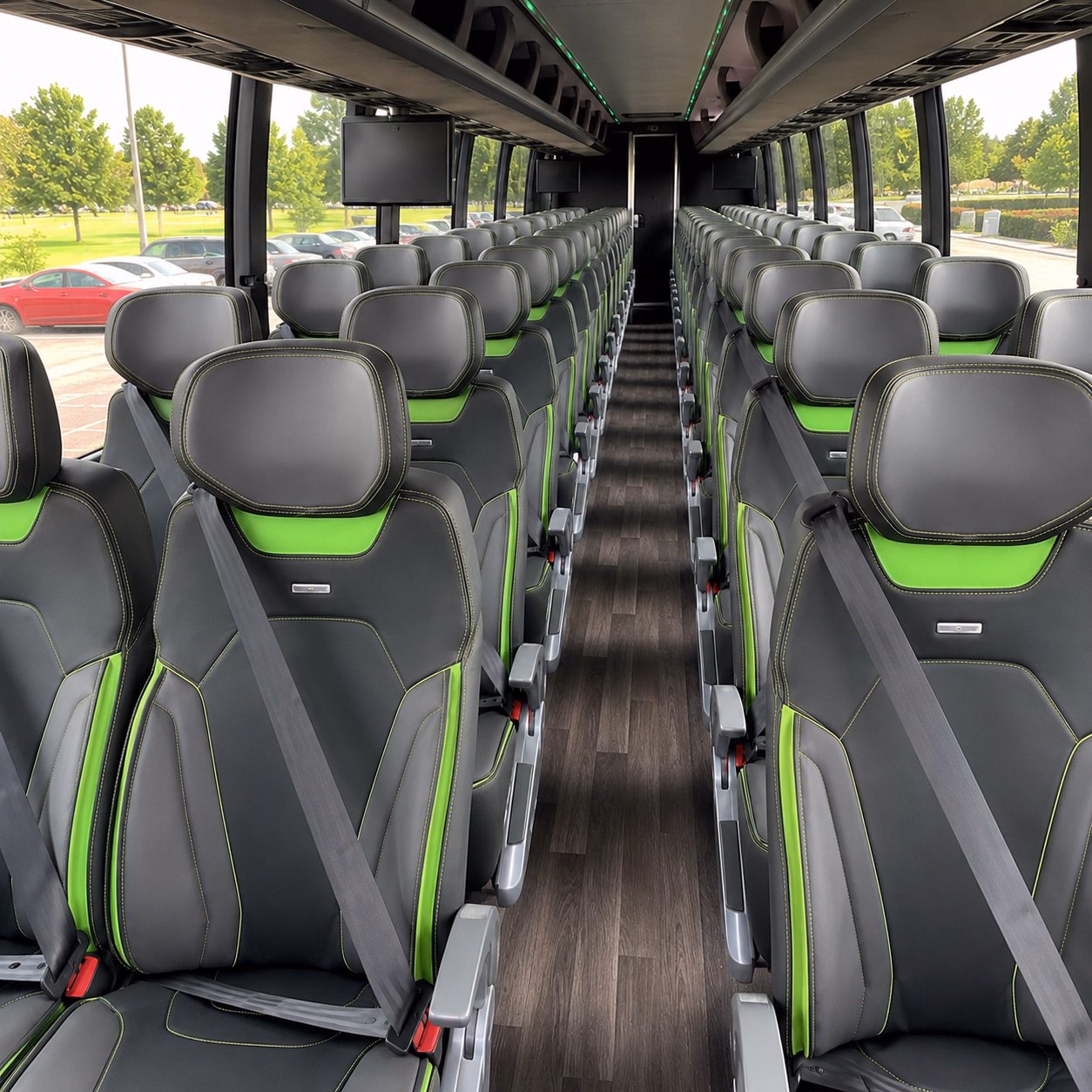malden charter bus rental interior